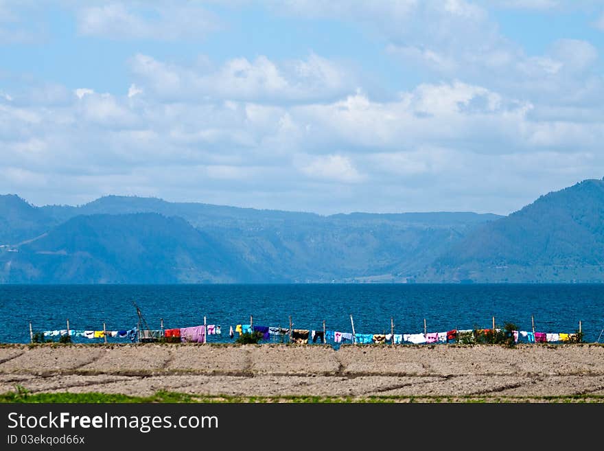 Lake Toba landscape, Samosir island, Sumatra, Indonesia