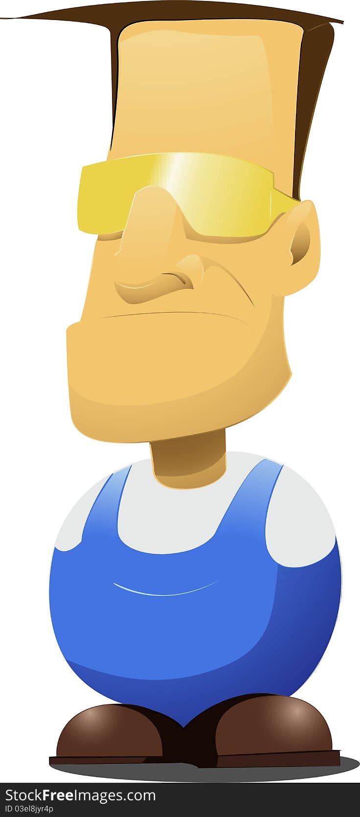 Vector image of the working man