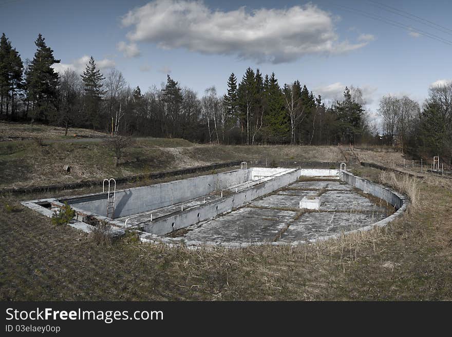 Empty Abandoned Swimming Pool