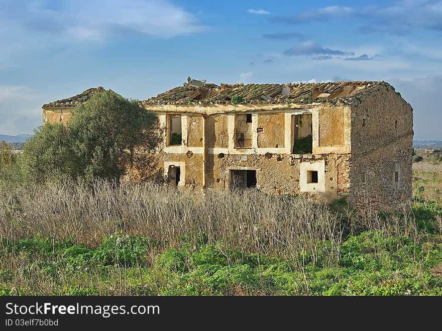 Old and abandoned country house in Spain