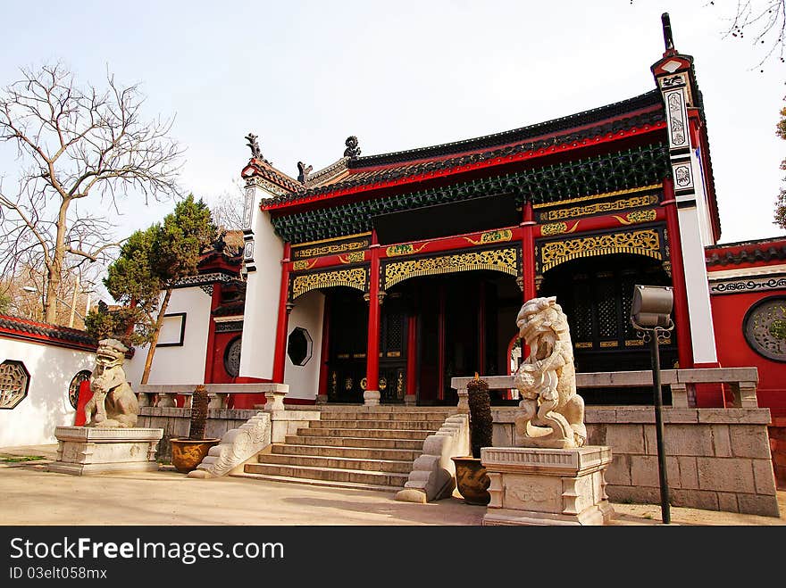 An traditional chinese temple in wuhan