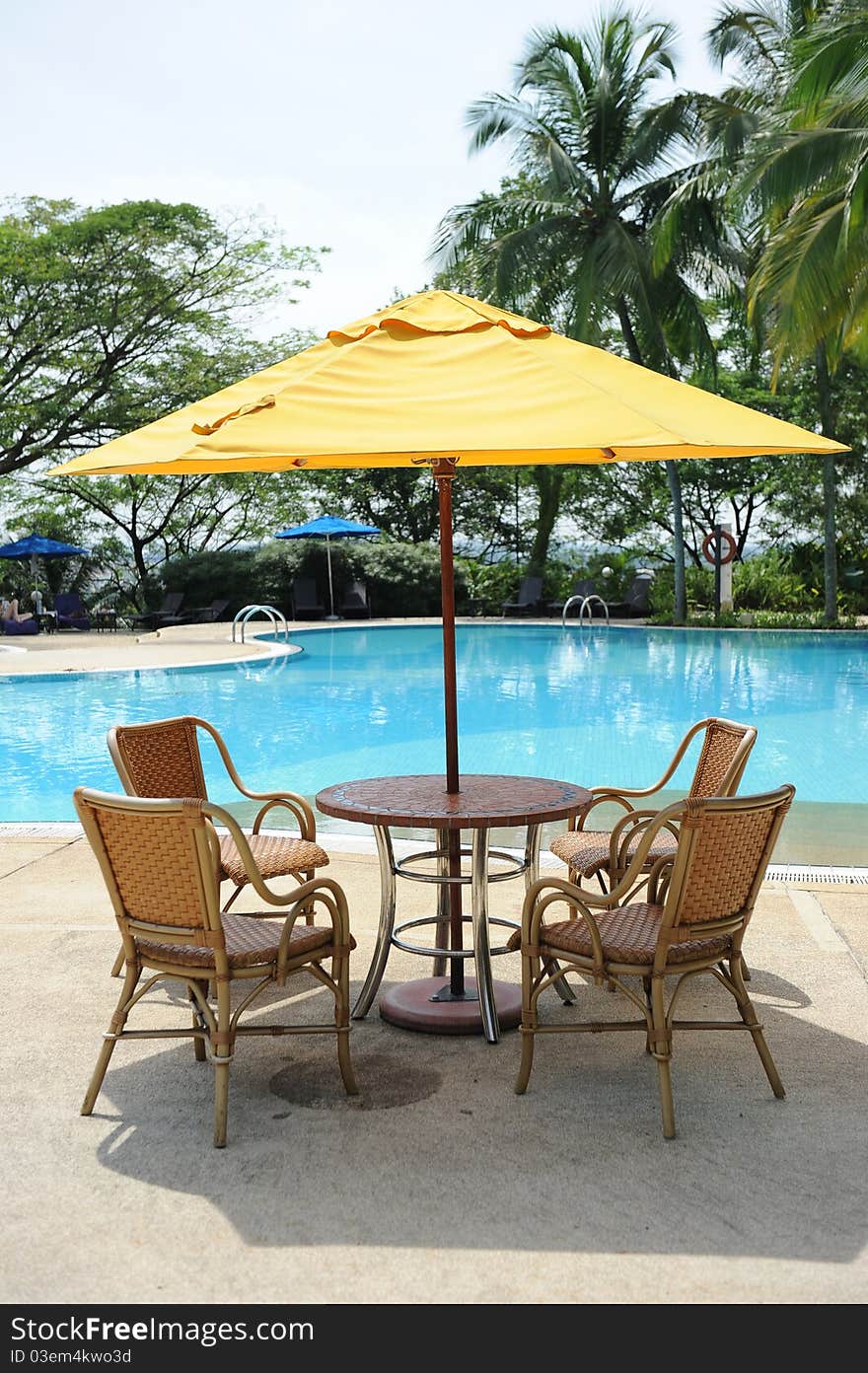 A beautiful swimming pool in five star hotel,Malaysia.