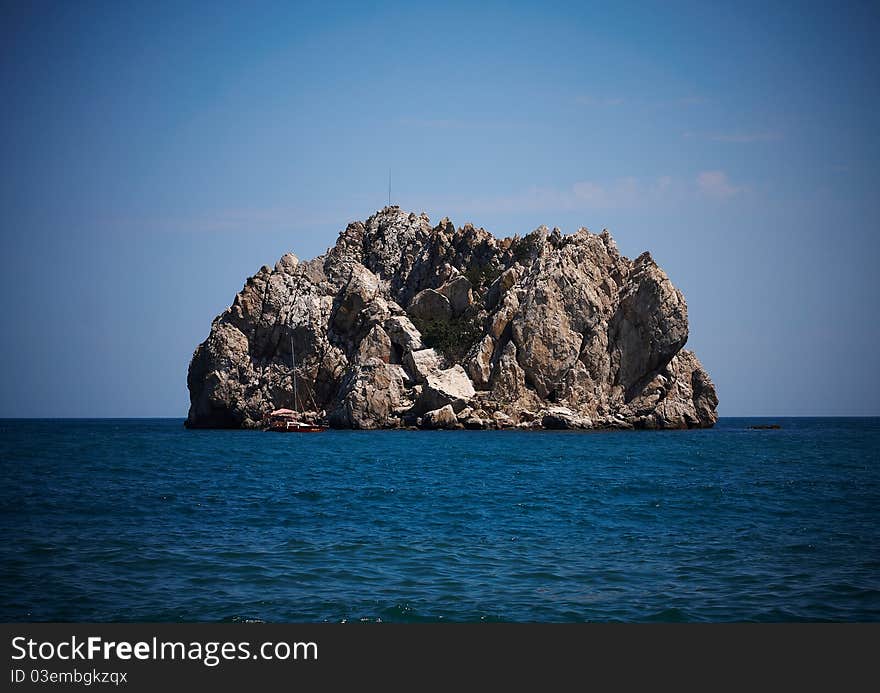 View to rock Adalary, Crimea, Ukraine. View to rock Adalary, Crimea, Ukraine