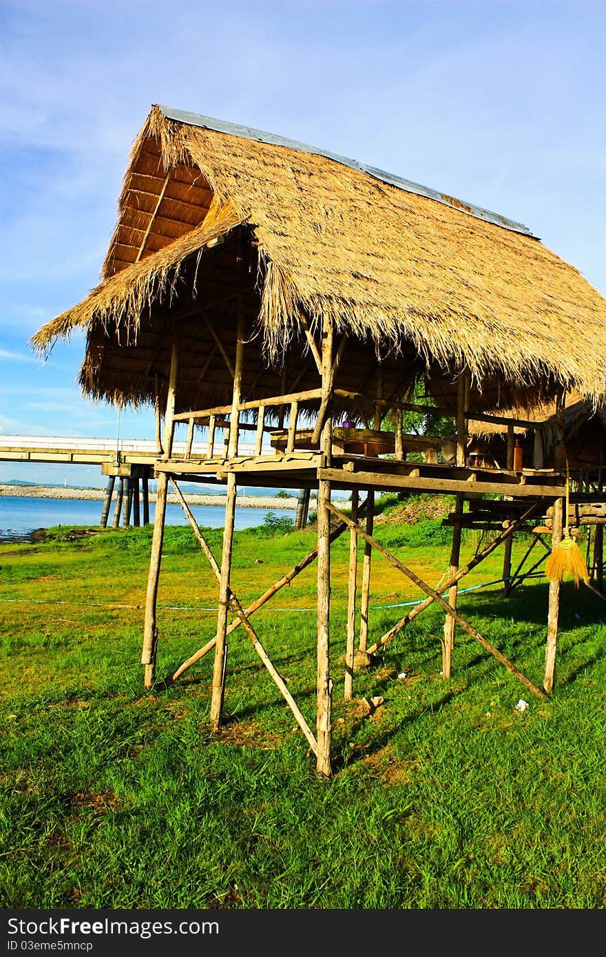 Small hut of the river