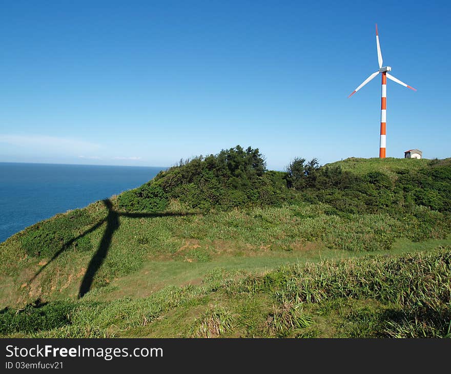 Wind power generation in the hill