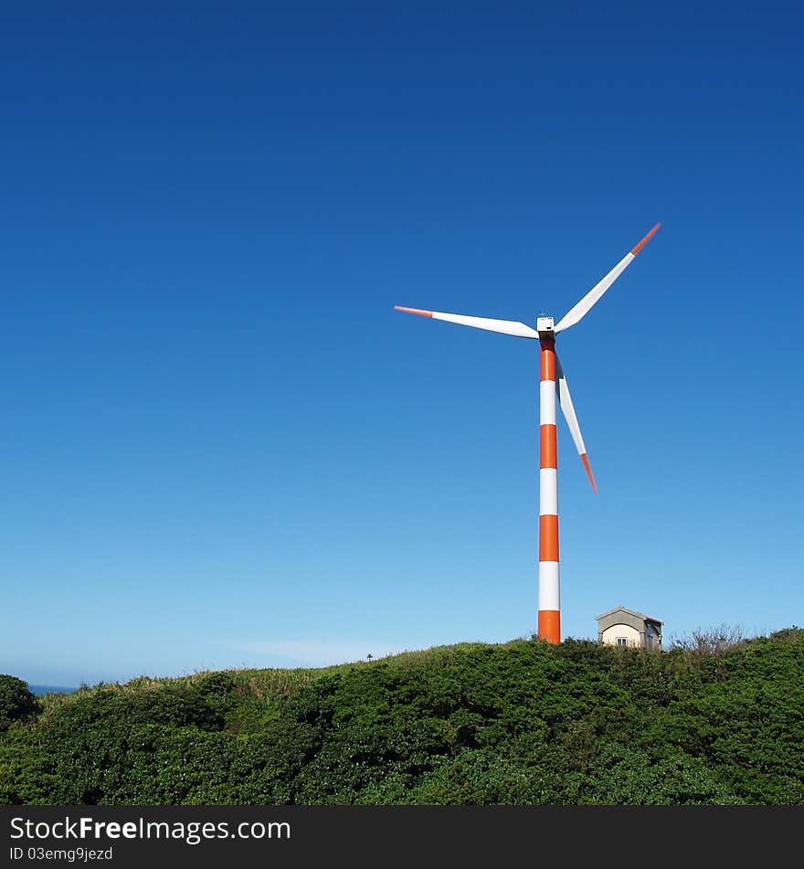 Wind power generation in the hill. Wind power generation in the hill