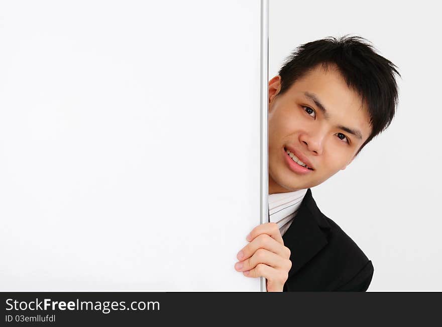 Businessman With Board