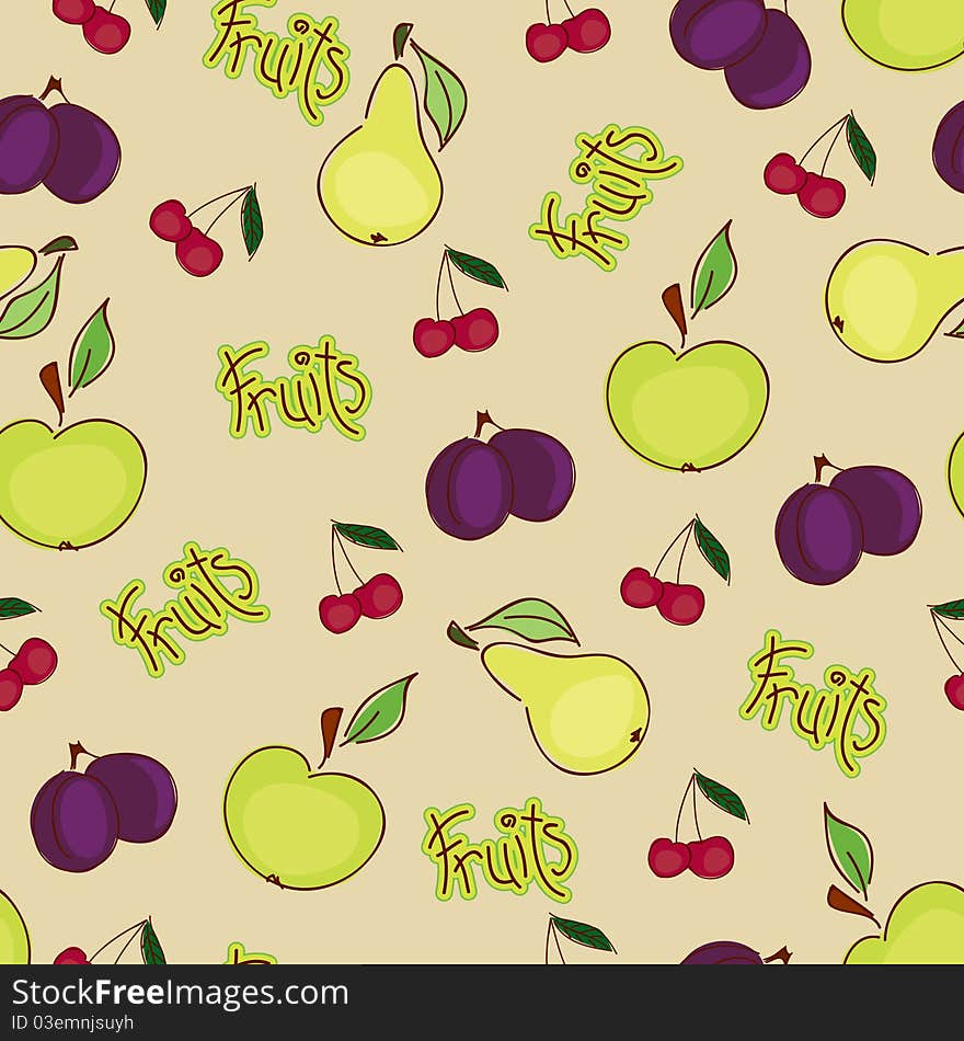 Seamless fruit wallpaper