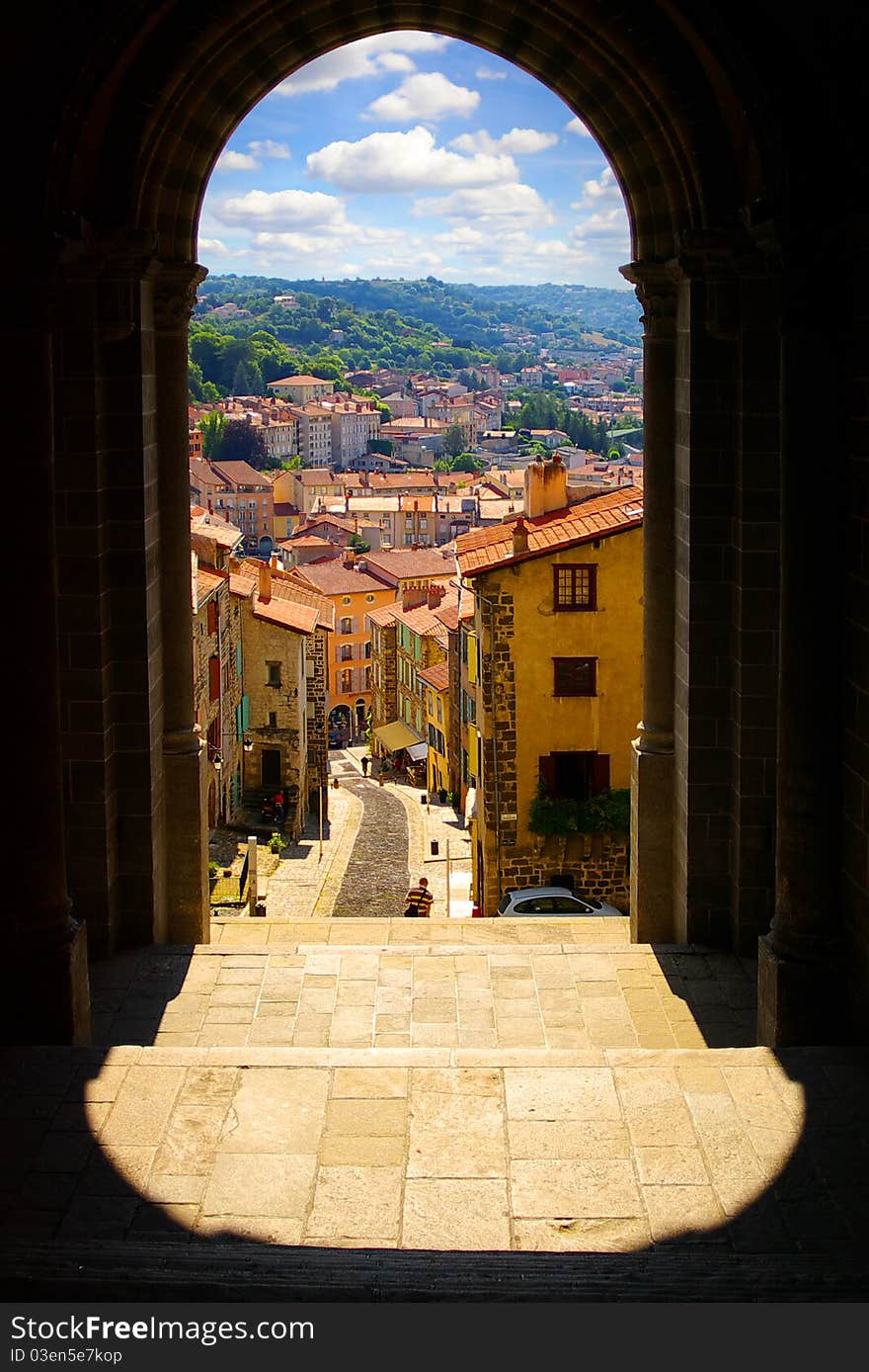 On the photo: Traditional architecture of 
Le Pyui, France. On the photo: Traditional architecture of 
Le Pyui, France