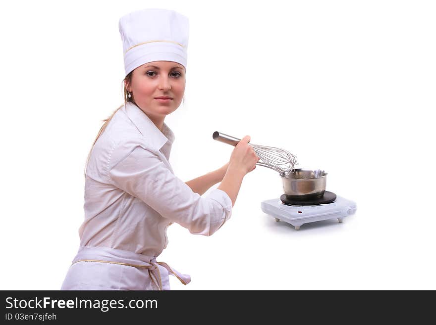 Beautiful cooking woman