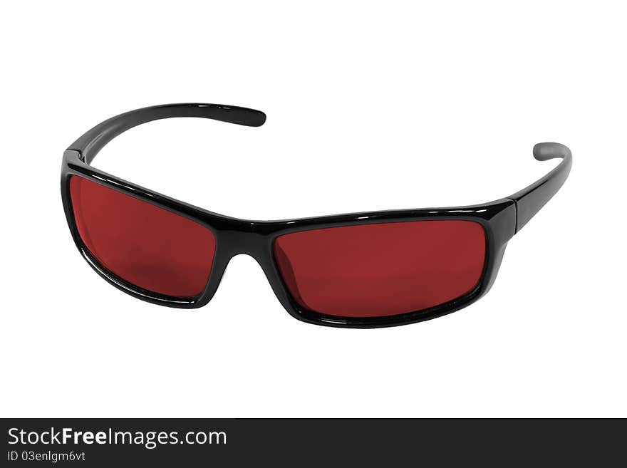 Glasses with red lenses