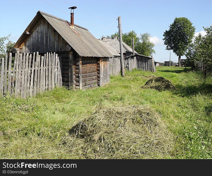 Haycock rustic lane. Haymaking