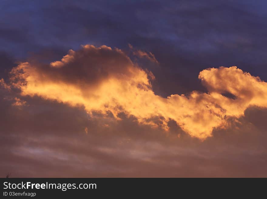 Cloudscape at sunset