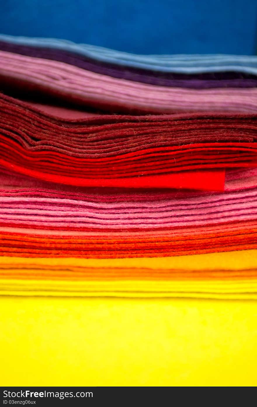 Colorful fabric samples