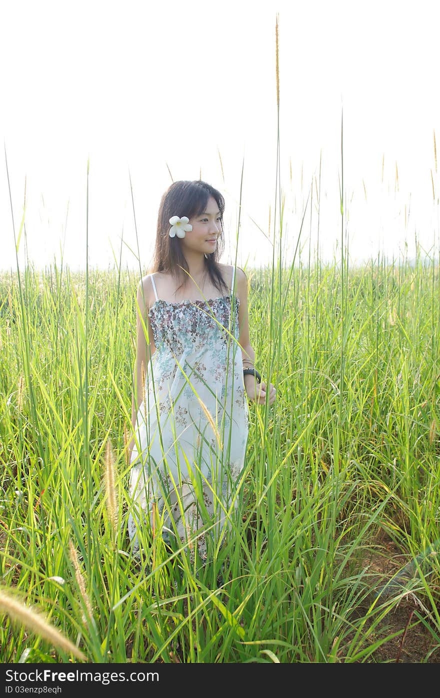 Woman Relax And Garden