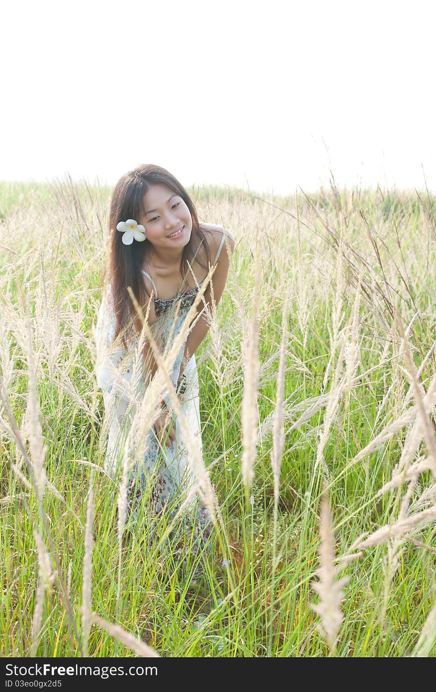 Woman relax and garden