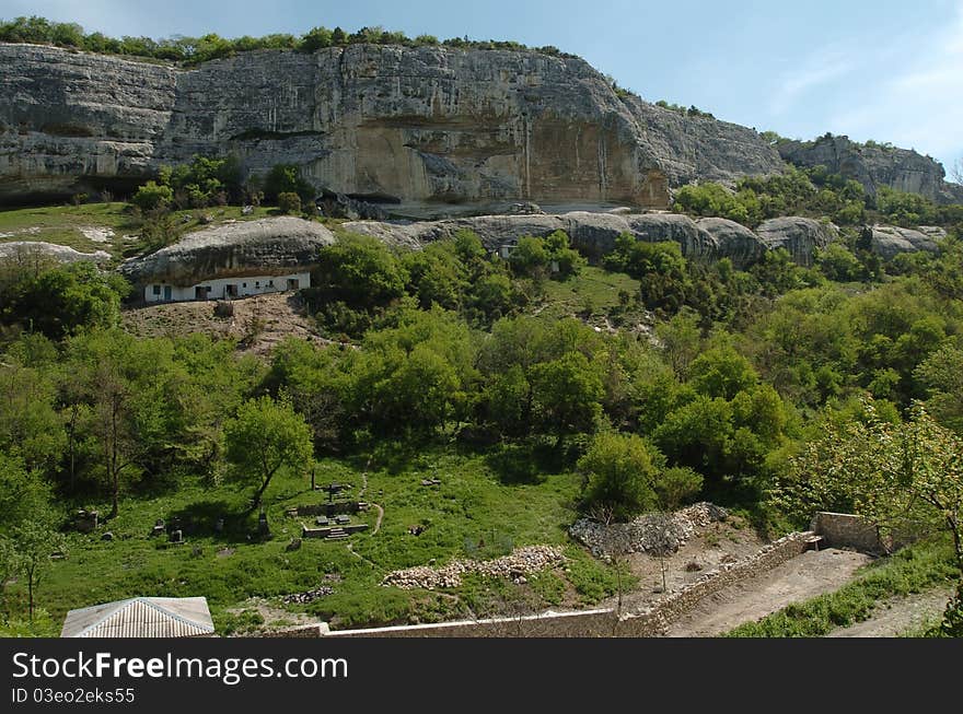 Old building on a hillside, Crimea, Ukraine