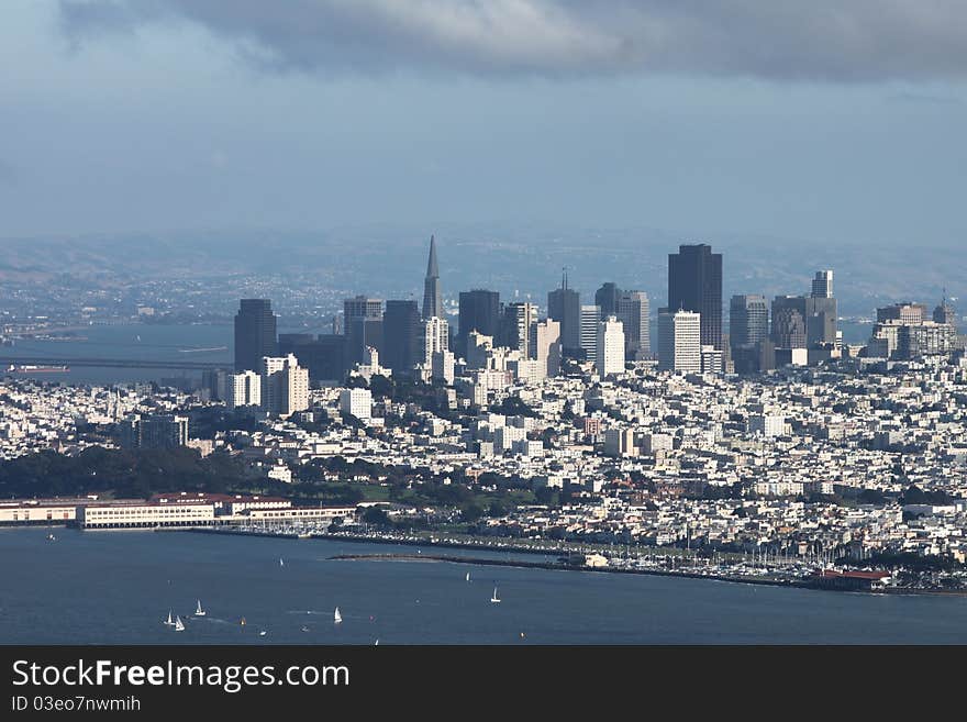 Distant View of Downtown San Francisco