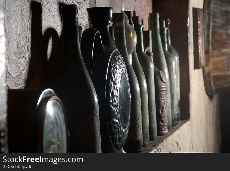 Vintage wine cellar