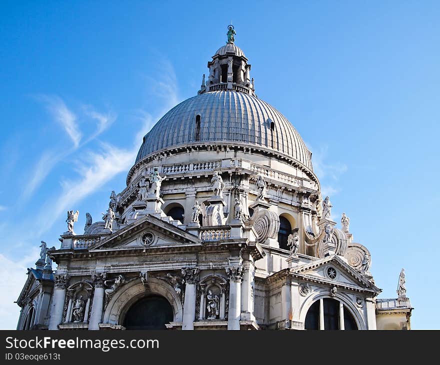 The Basilica Santa Maria della Salute in Venice, Italy