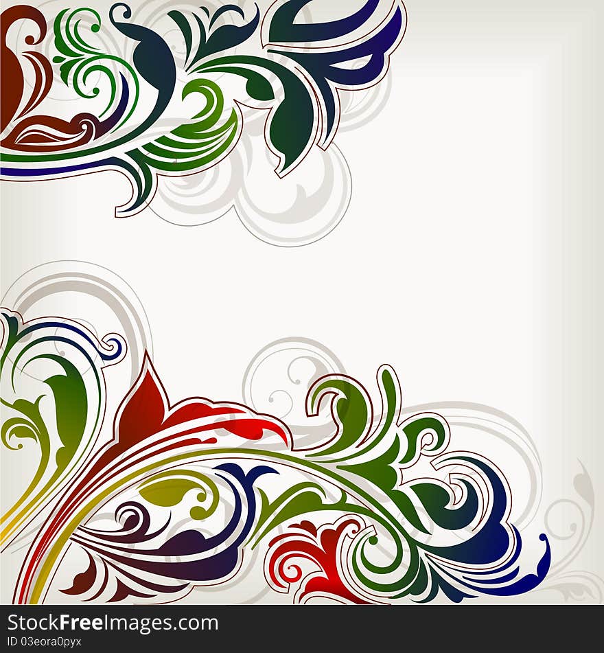 Abstract background of floral elements. Abstract background of floral elements