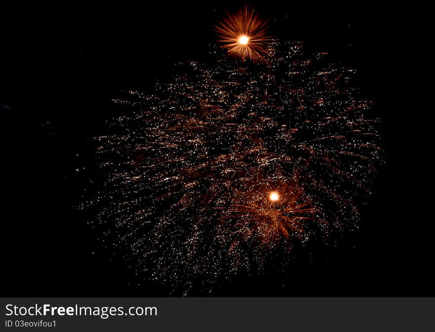 Firework in woodland, houston that looks like a galaxy. Firework in woodland, houston that looks like a galaxy