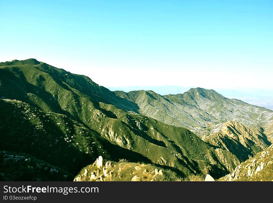 Landscape of great mountain in spring time