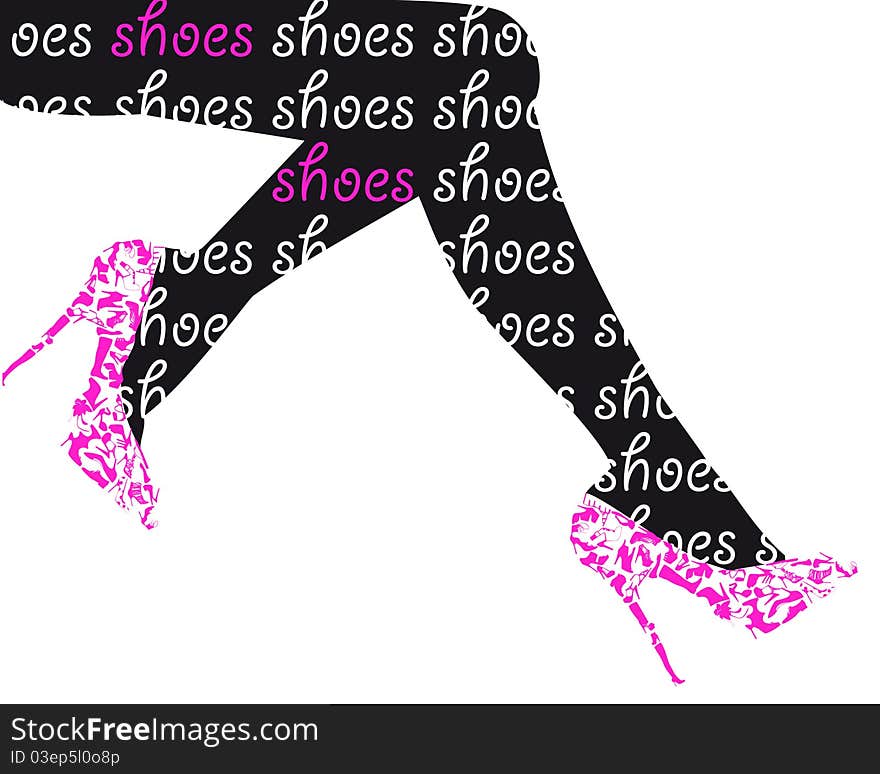 Fashion shoes, fashion background concept. Fashion shoes, fashion background concept