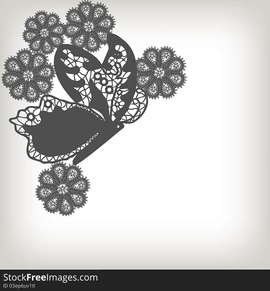 Lace Butterfly Background