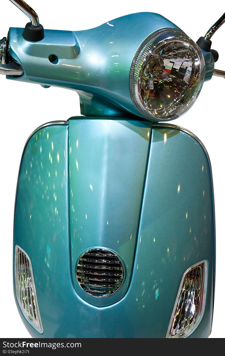 Blue scooter