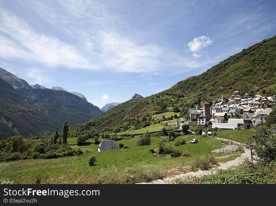 Village Plan in Spanish Pyrenees. Village Plan in Spanish Pyrenees