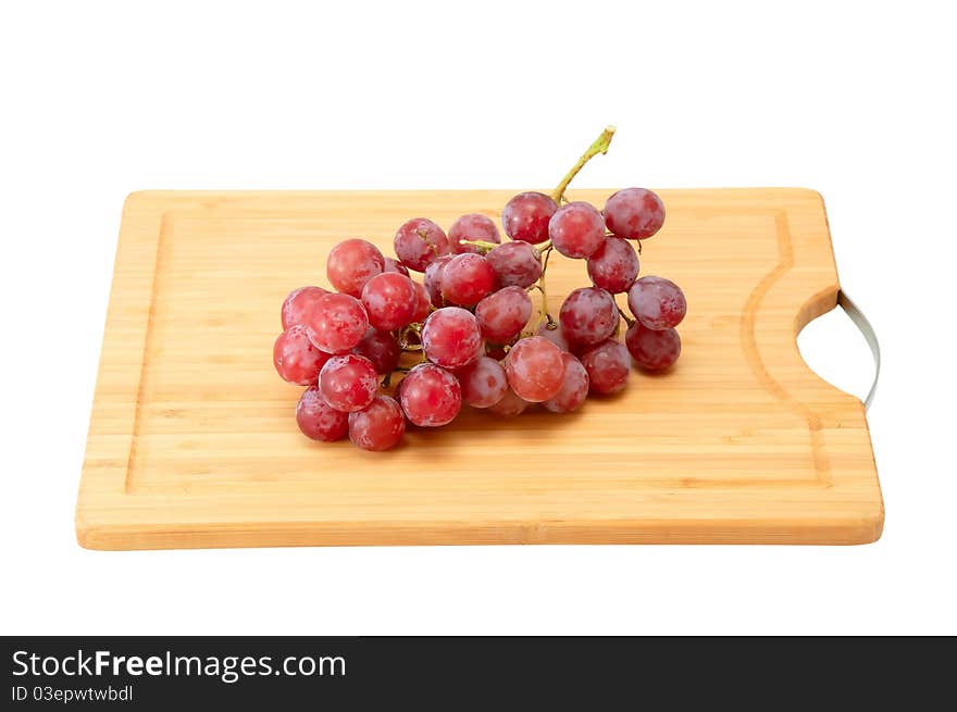 Bunch of grapes on the kitchen blackboard