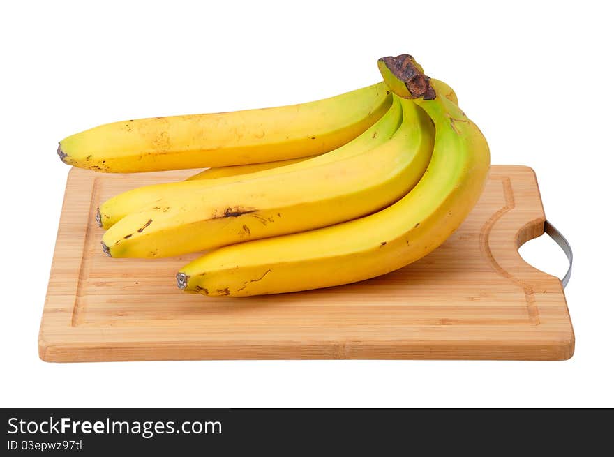 Bunch of bananas on the kitchen blackboard