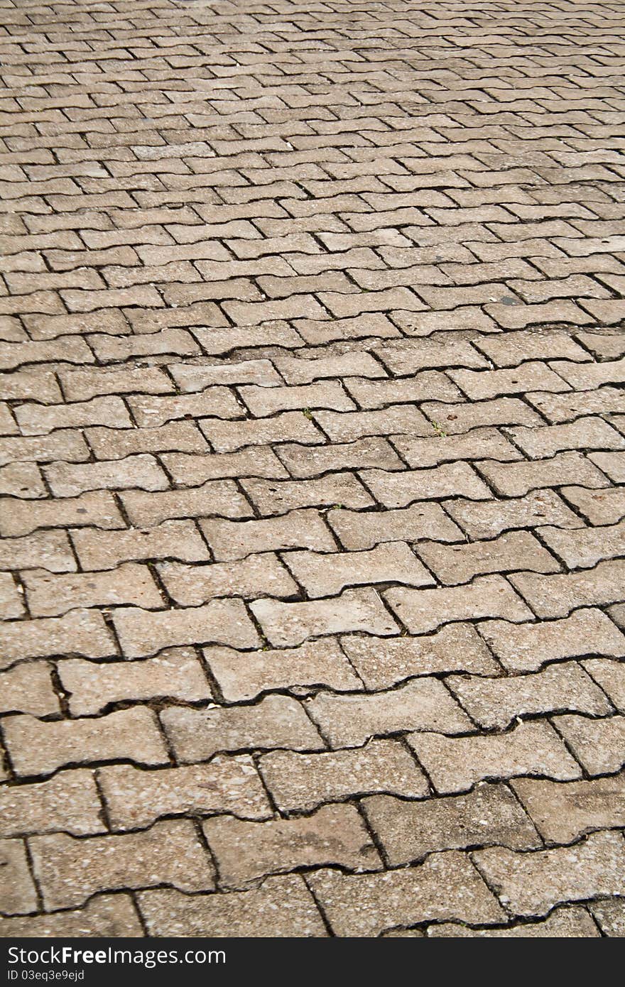 Brick floor background in Thailand