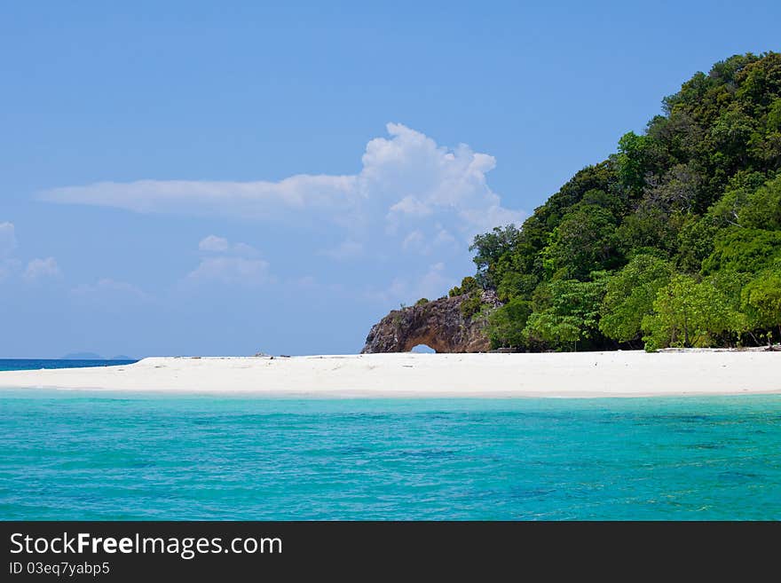 Arch with beach in Thailand