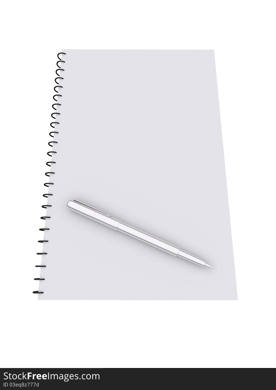 3d blank notebook