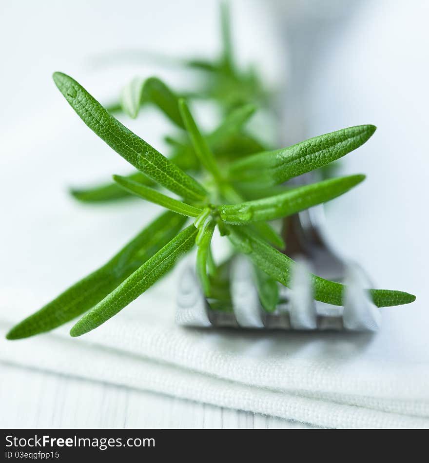 Rosemary On Fork