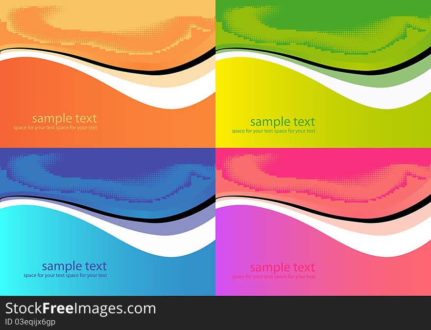 Abstract backgrounds color set for text. Vector illustration. Abstract backgrounds color set for text. Vector illustration.