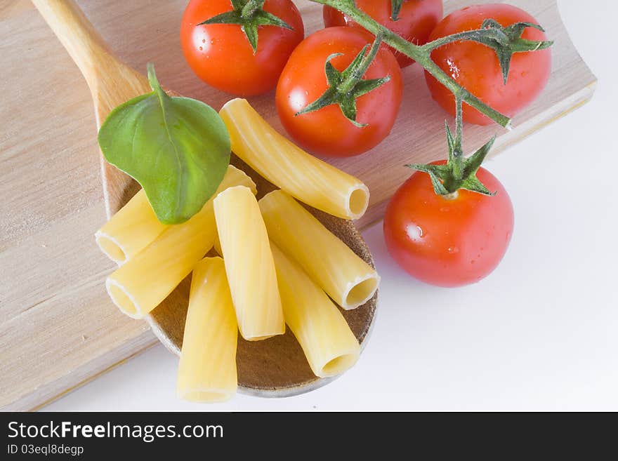 Italian pasta tomato and basil