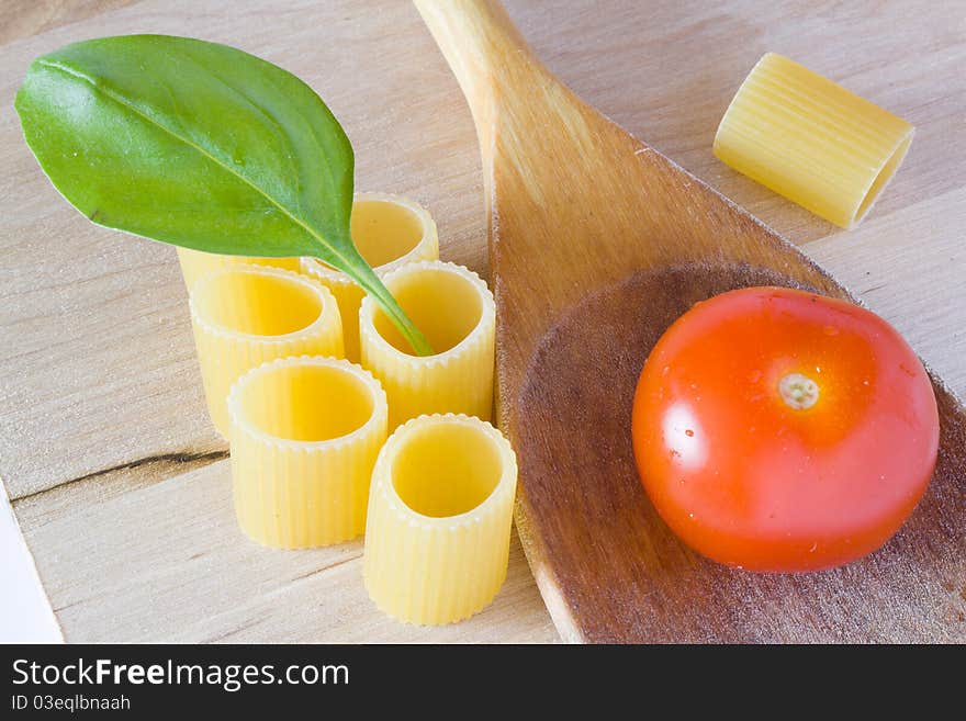 Italian pasta tomato and basil