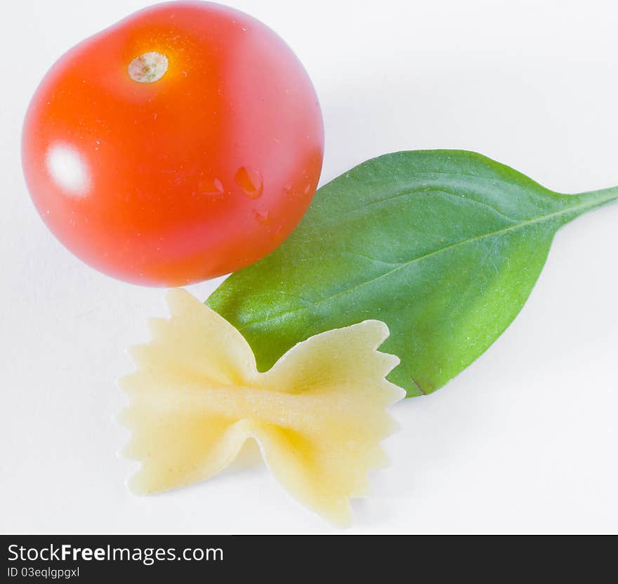 Italian pasta tomato and basil