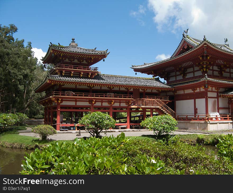 Byodo-in Buddhist temple.