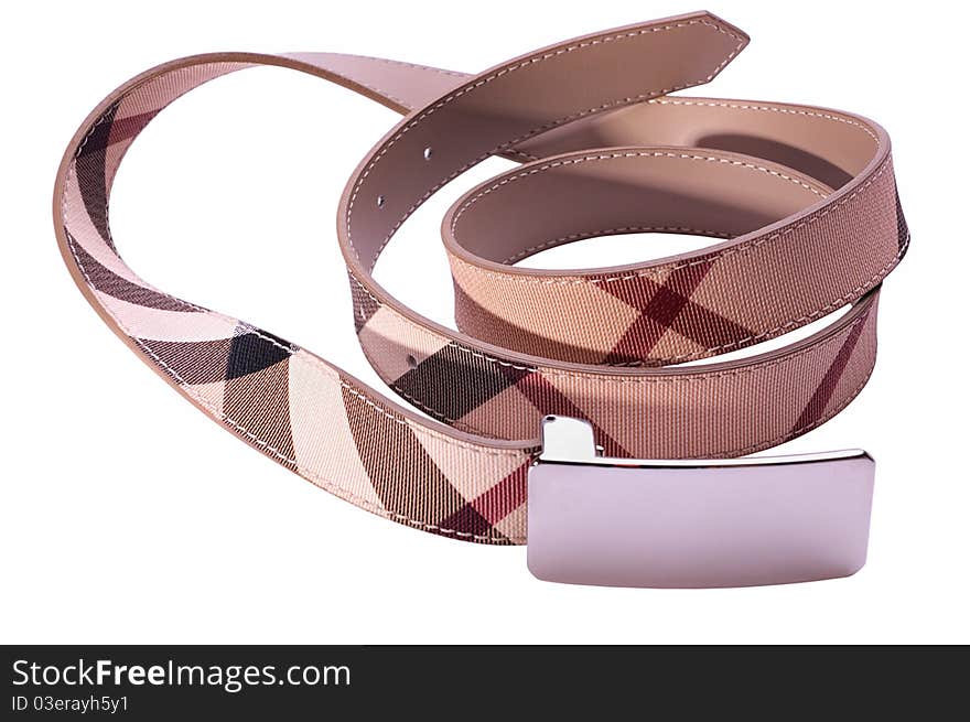 Belt for clothes on a white background