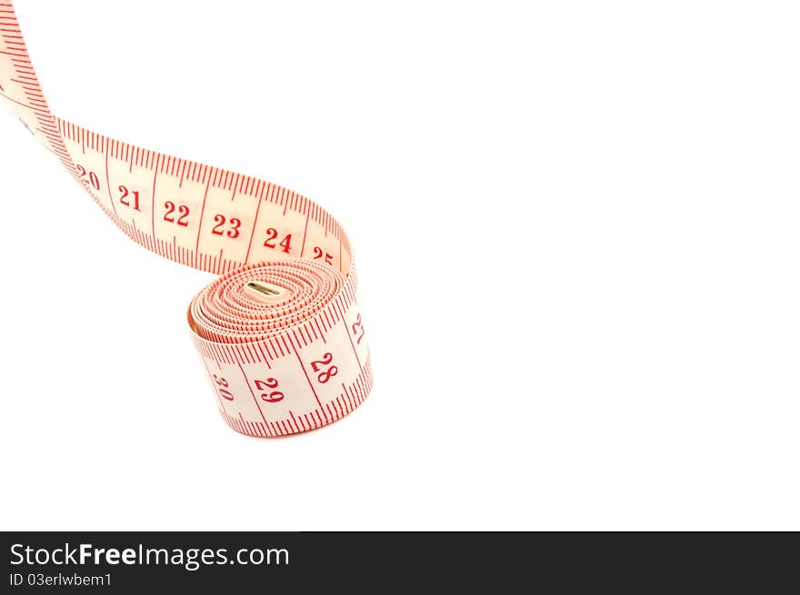 Measuring Tape On White Background