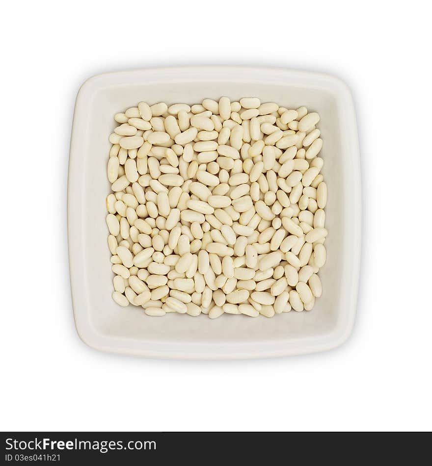 White beans in a dish