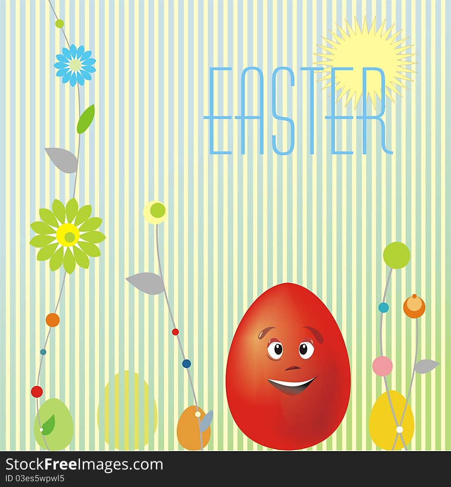 Easter eggs, spring, traditional holiday for believers. Colorfool background for Easter.