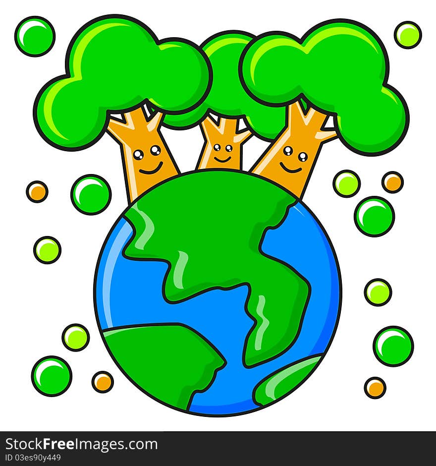 Illustration of tree save the earth created by. Illustration of tree save the earth created by