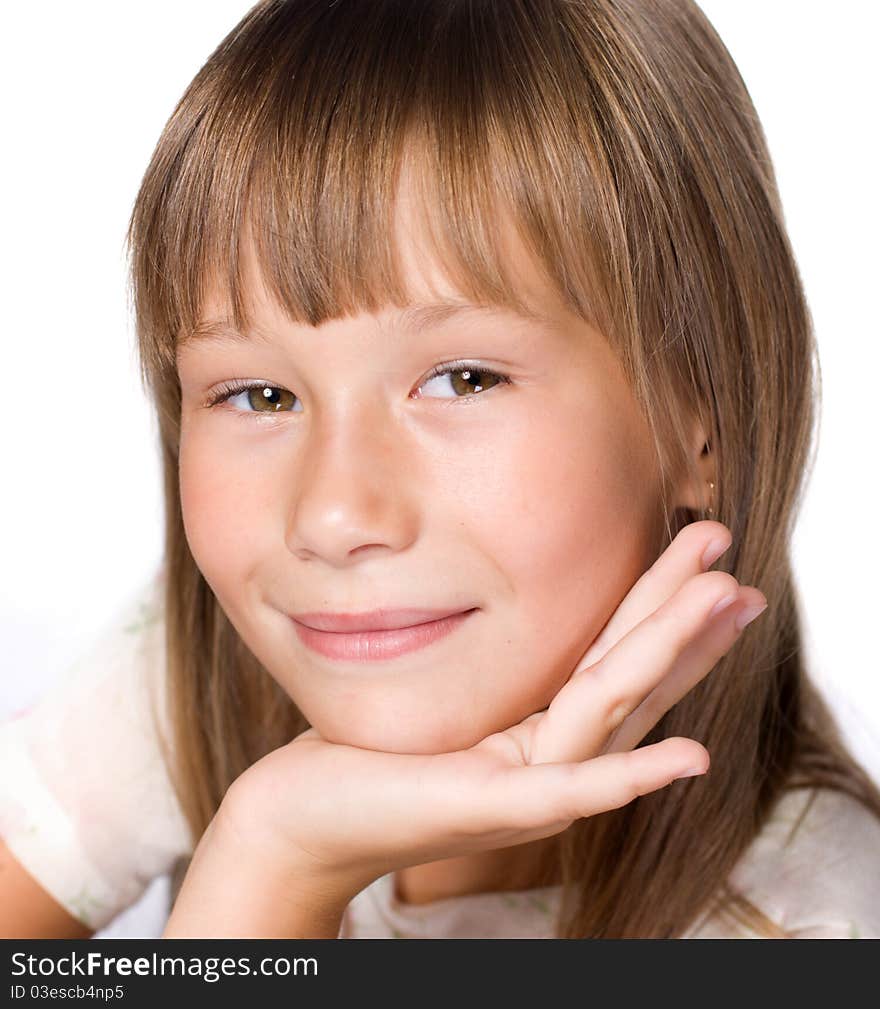 Portrait of a beautiful girl studio shot