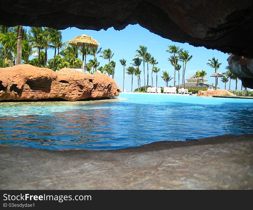 Swiming Pool At A Resort In Bahamas