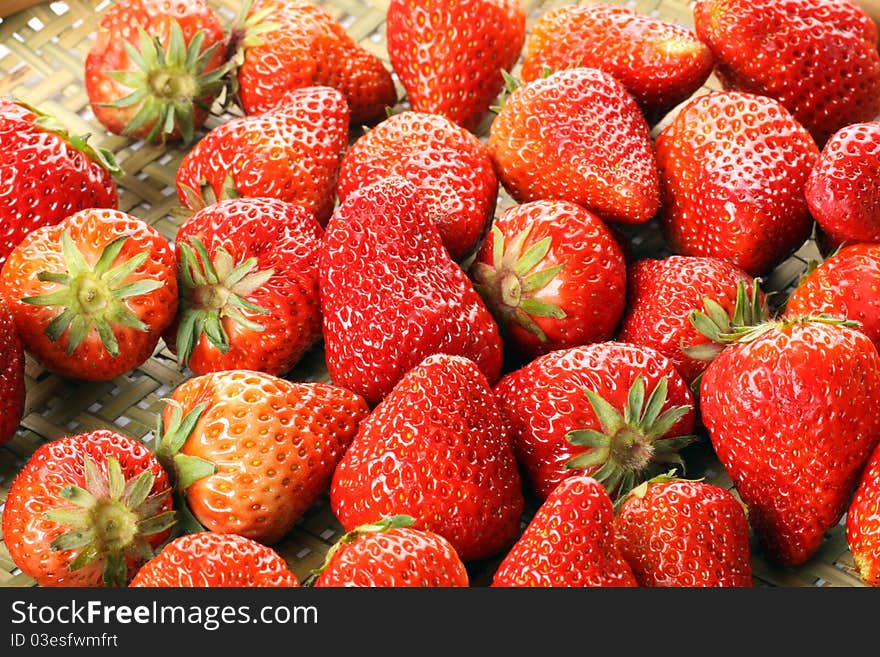 Fresh strawberry on  background closeup